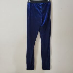 Lovers + Friends Blue Velvet Corduroy Elastic Evening Pants Size Small